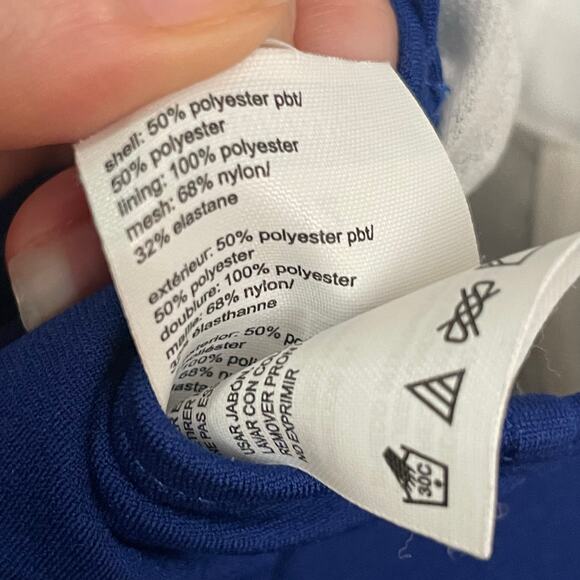 Speedo 12 Endurance one piece swimsuit royal blue ruched solid coconutgirl - Picture 9 of 9